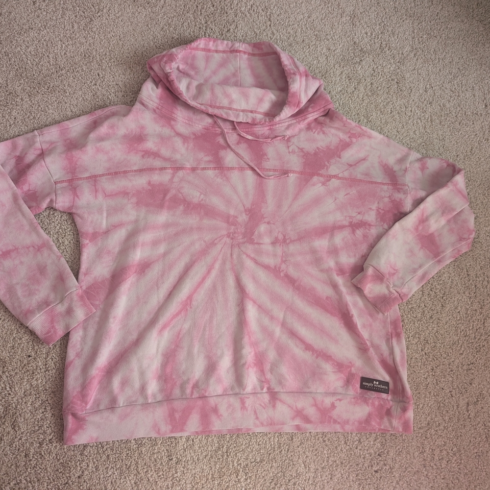 Simply Southern Pink Tie-Dye Sweatshirt